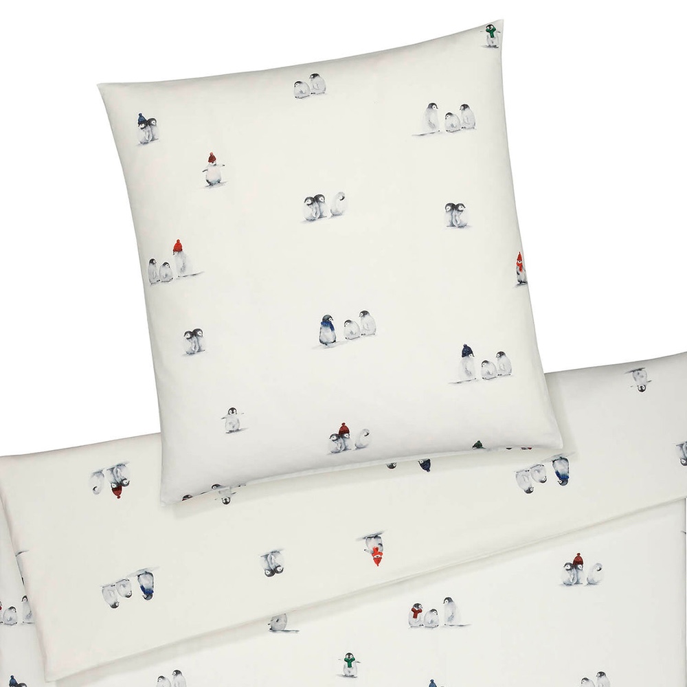 Soft Flanell Kinderbettwäsche PINGUIN PARTY
