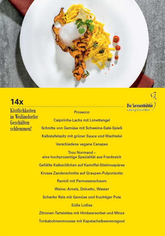 Das 14-Gänge-Schlemmer-Menü! Das 14-Gänge-Schlemmer-Menü!