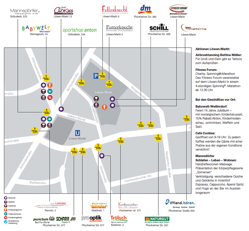 Die Aktionen der Geschäfte am 12. Oktober 2014 in Weilimdorf